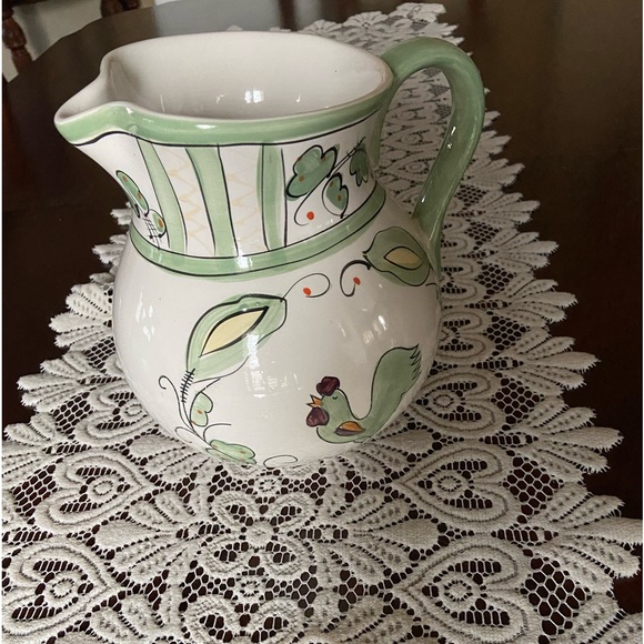 COPY of French Hand-Painted Pitcher - Picture 1 of 3